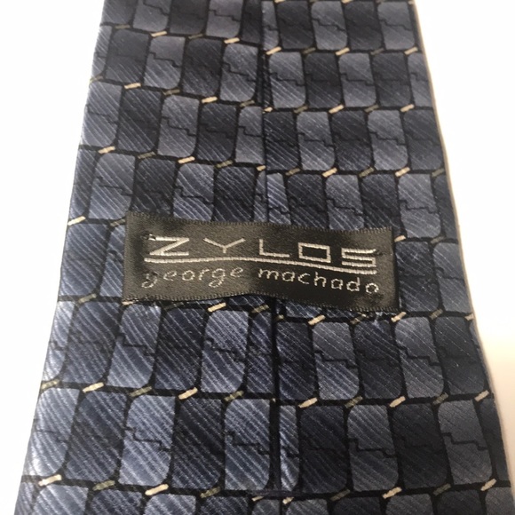 Zylos George Machado 100% Silk Men’s Neck Tie - Picture 2 of 2